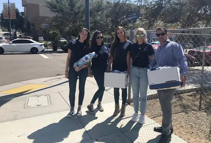 Del Mar Dental staff donating supplies.