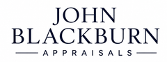 John Blackburn Appraisals logo in blue serif text on a white background