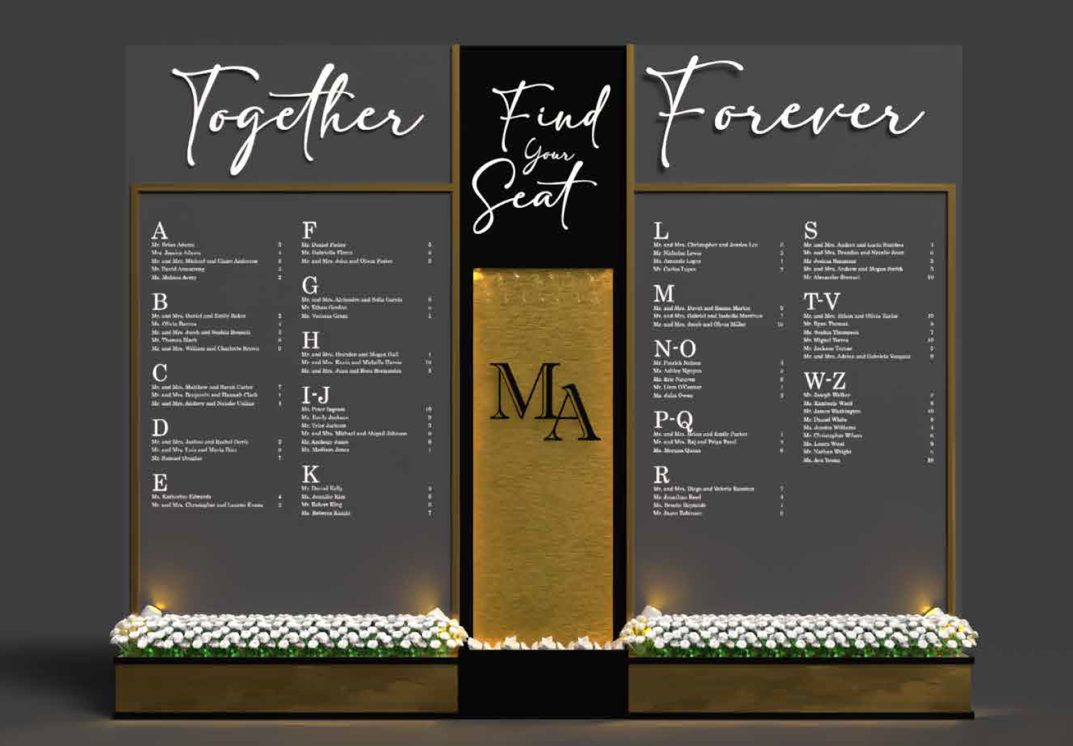 Custom Wedding Seating Chart