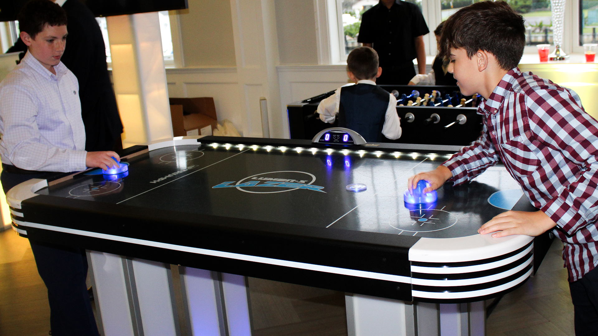 LED air Hockey. Mitzvah Air Hockey. Mitzvah Gaming 