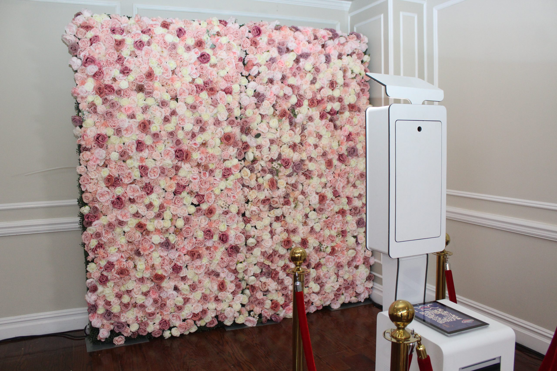 Wedding Photo Booth Flower Wall.