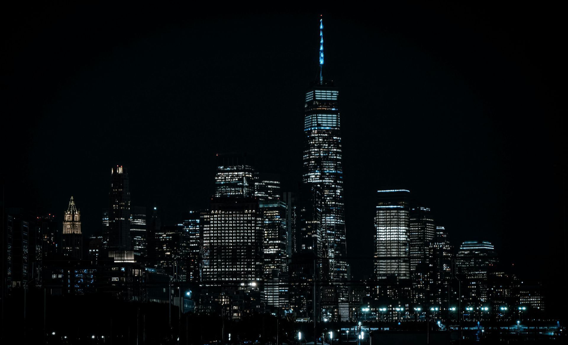 New York City skyline at night