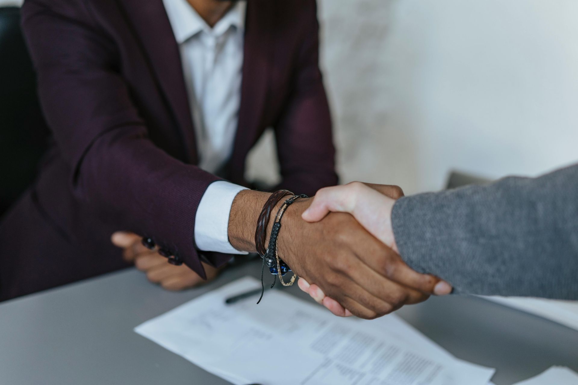 two professionals shaking hands