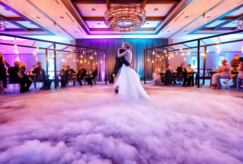 Dancing On a Cloud Wedding Effects with dry ice.