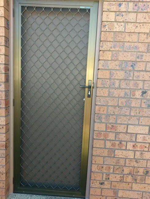 Security Screen Door With Diamond Grill. Aluminium Screen Door. 