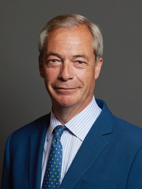 Nigel Farage MP for Clacton Leader of Reform UK