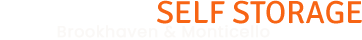 "SELF STORAGE" in orange text.