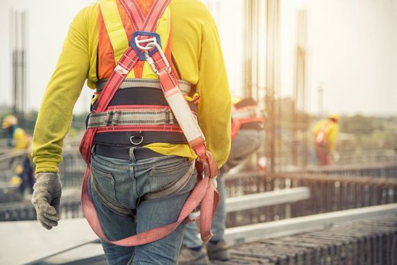 construction worker with safety gear