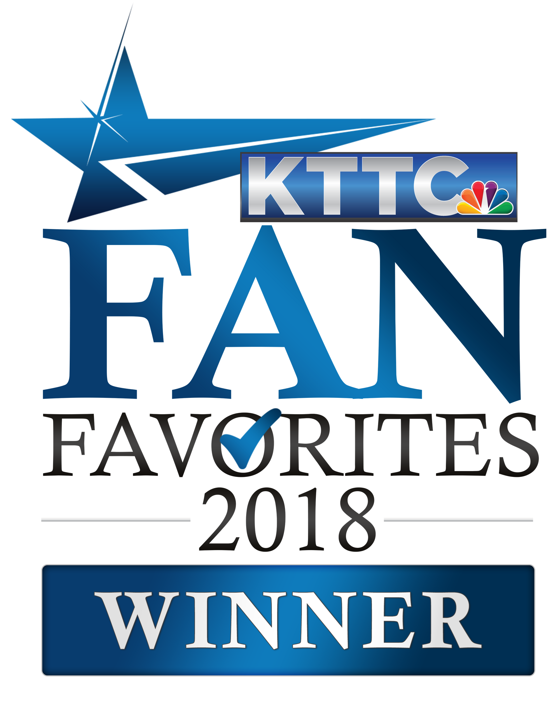 A logo that says kttc fan favorites 2018 winner