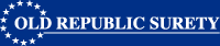 Old republic surety logo on a blue background