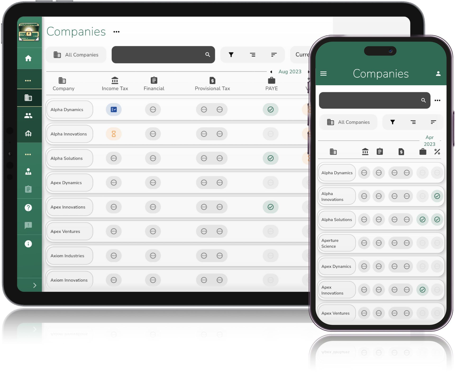 Tax Trove Online Accounting Software responsive mobile and tablet