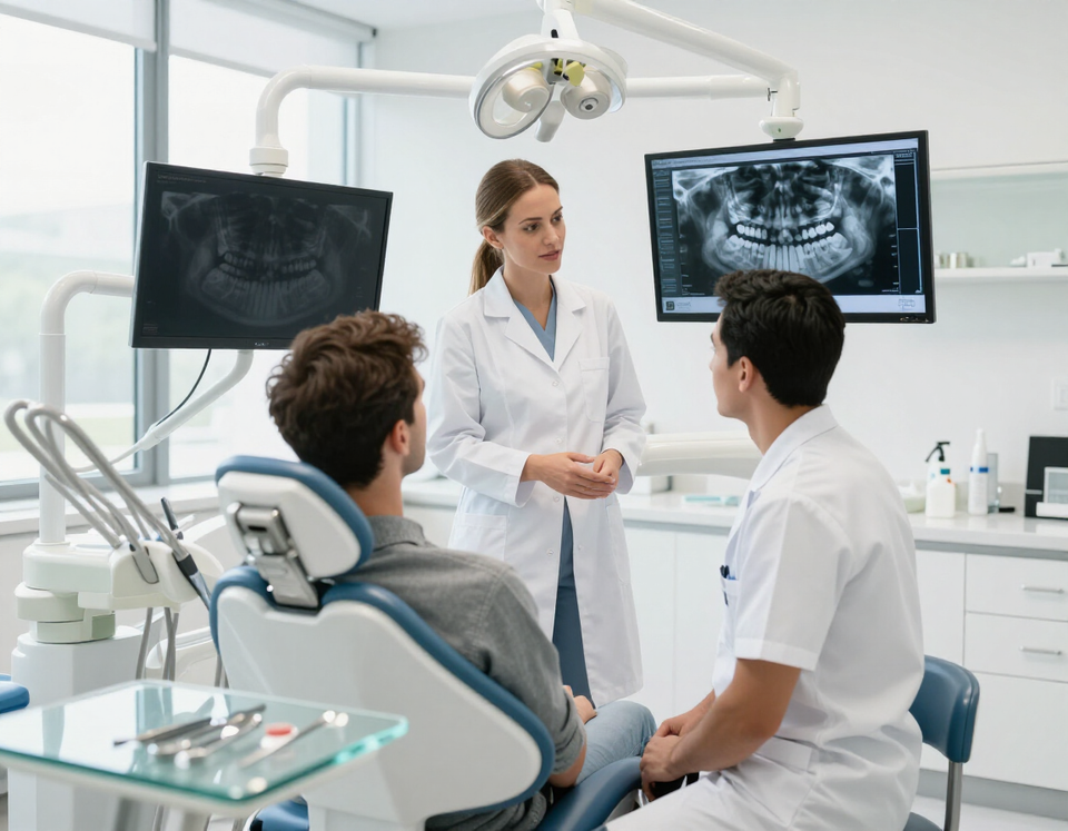 Consulta odontológica con escaneo digital