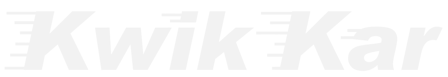 Kwik Kar logo in light gray text.