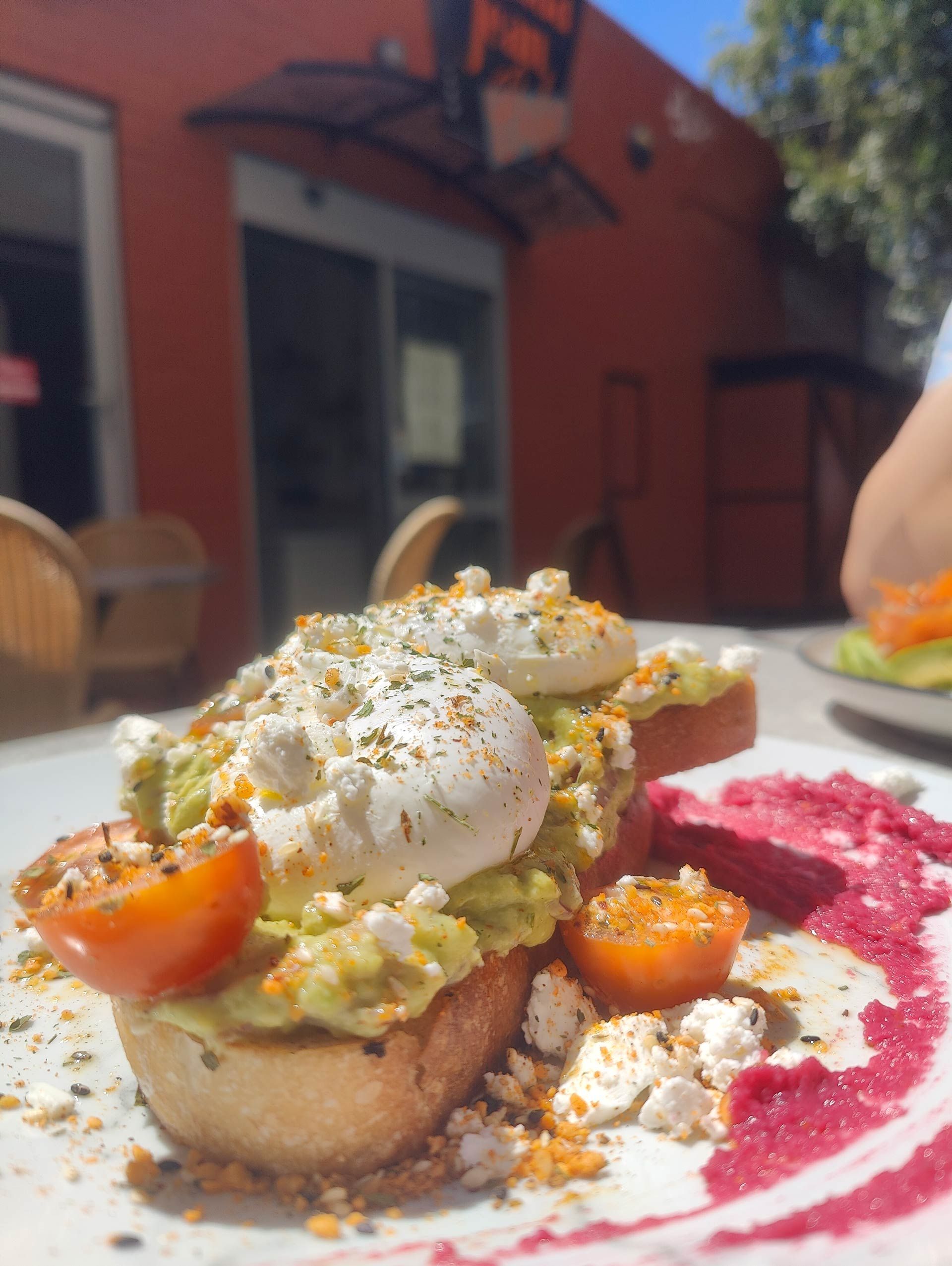a close up of a plate of food on a table