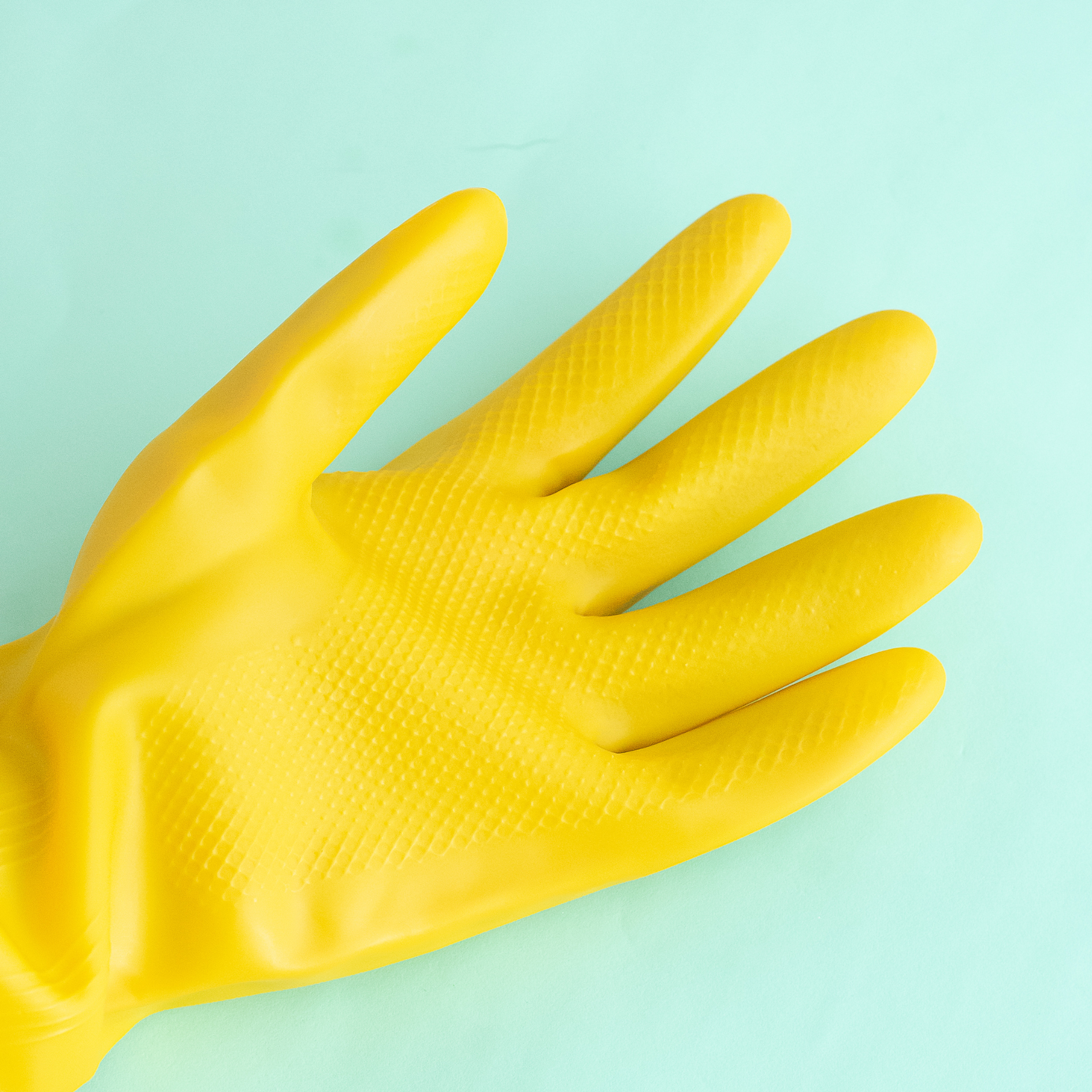 Luva de borracha amarela