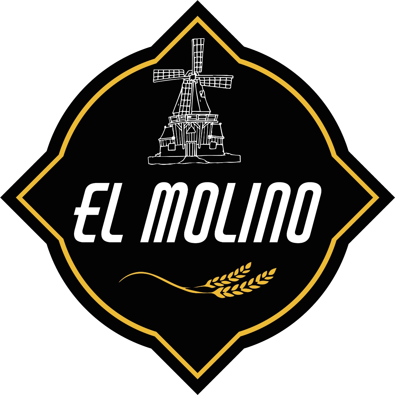 Un logotipo para El Molino con un molino de viento.