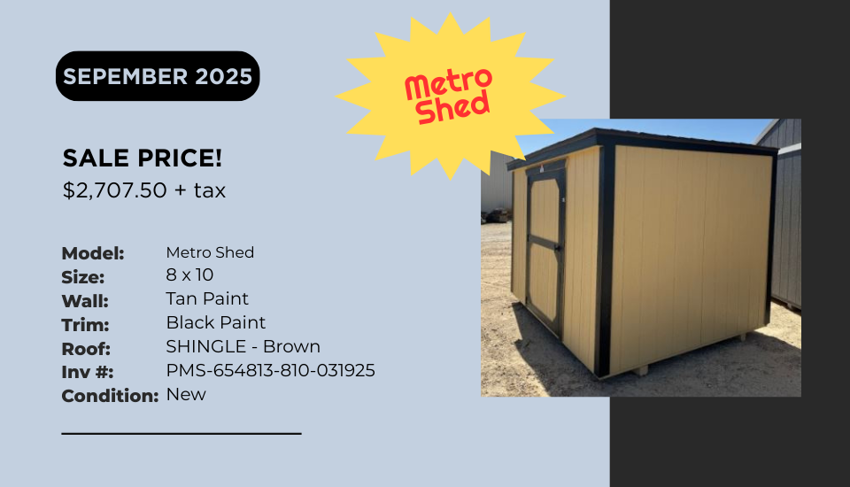 longhorn storage solutions September deals of the month on sheds