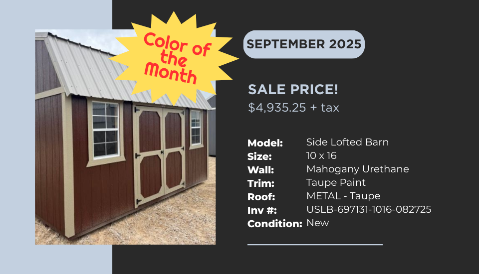 longhorn storage solutions September shed deals of the month