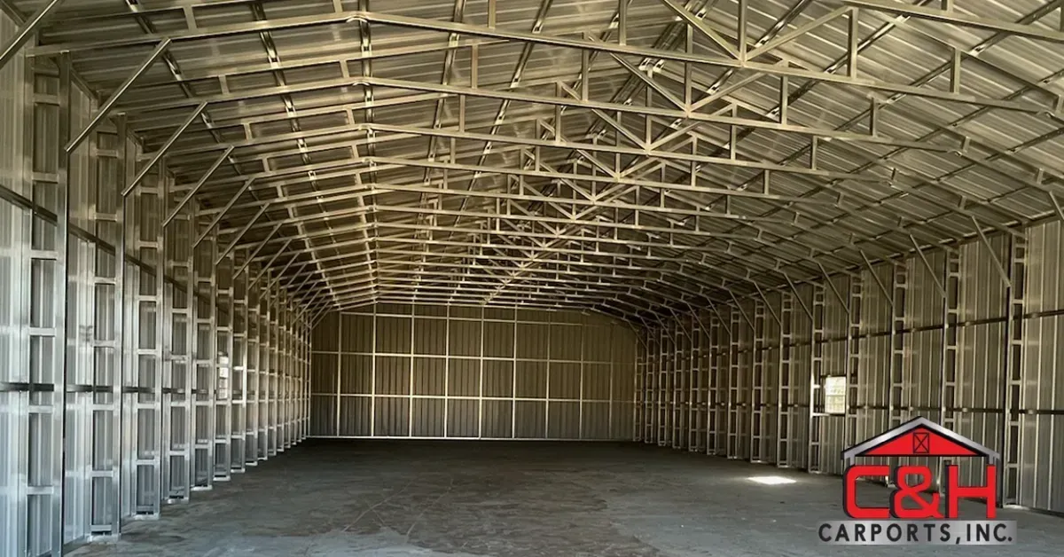 large steel metal building