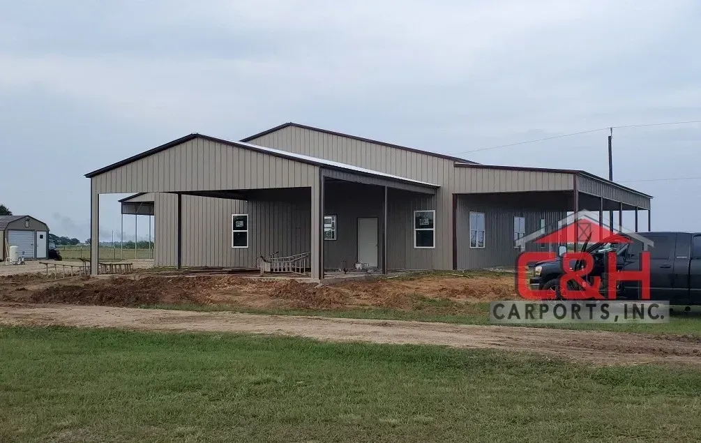 large metal building used for a house