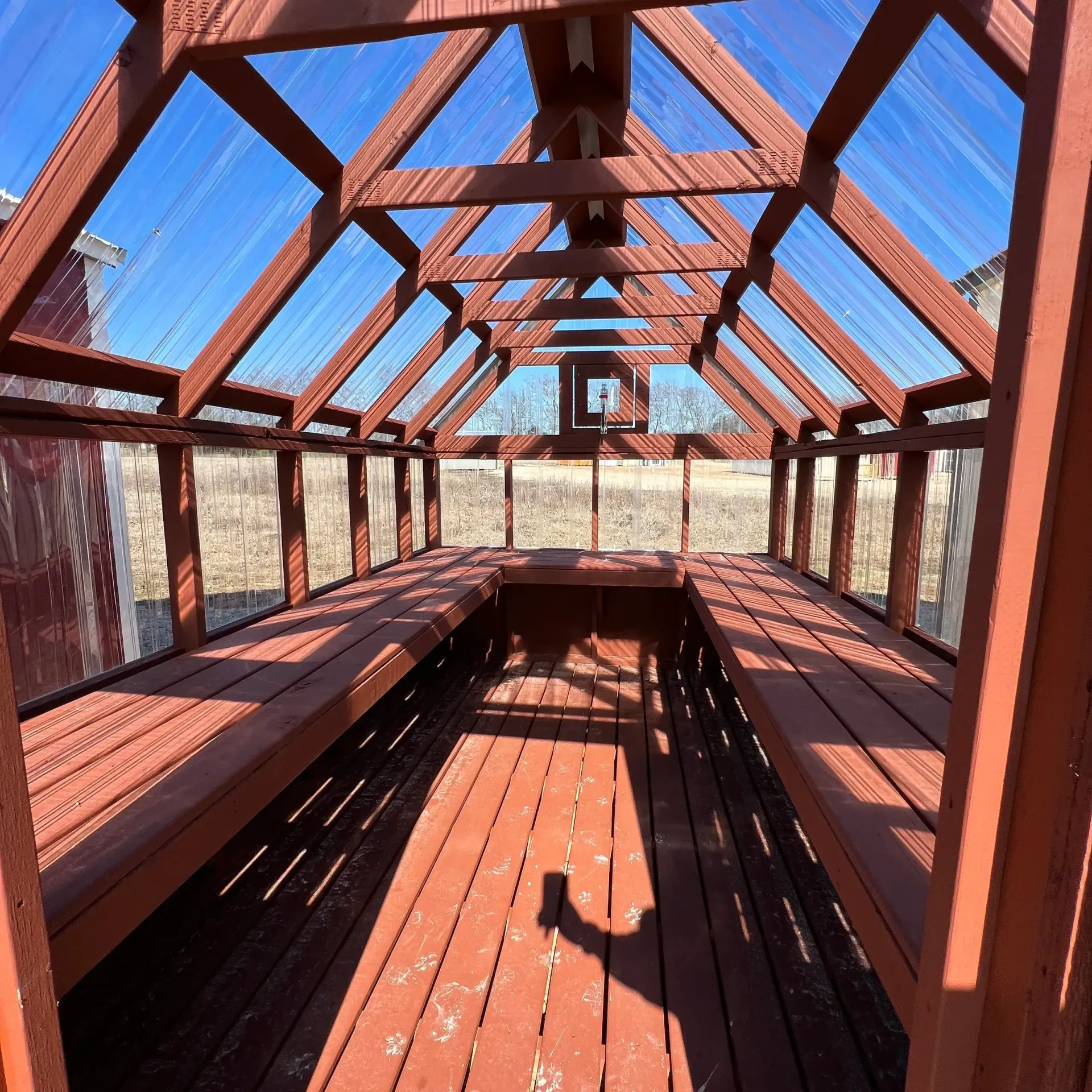 inside of greenhouse