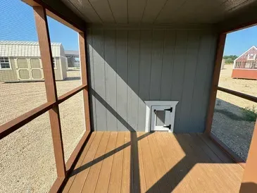 large enclosed chicken coop