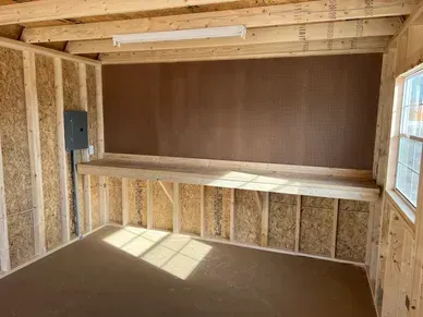 inside of lofted barn