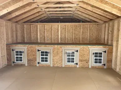 inside dog kennel for 4 dogs