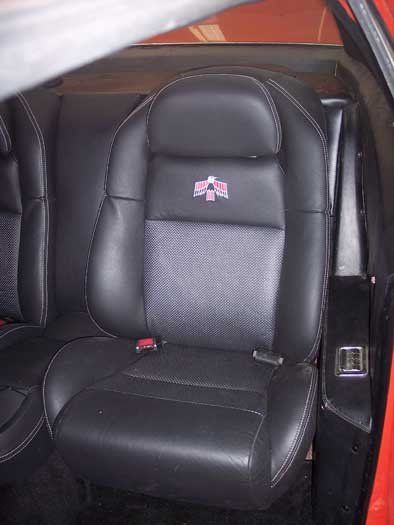 black leather seat