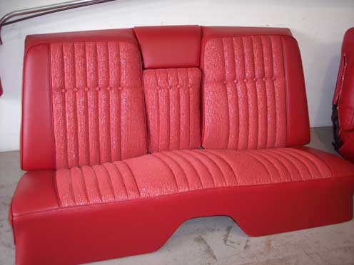 pure red car seat