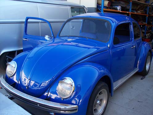 blue vw beetle 1