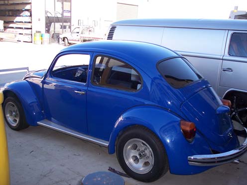 blue vw beetle
