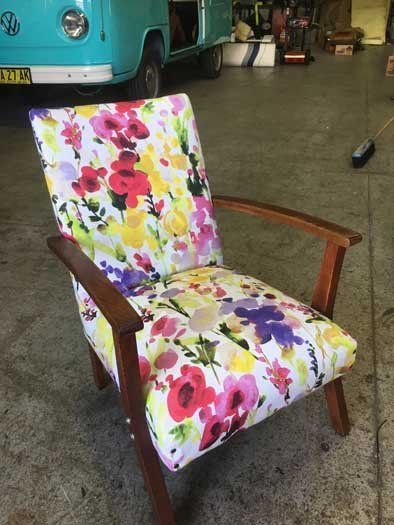floral pattern chair