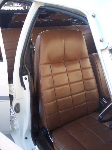 brown leather seat