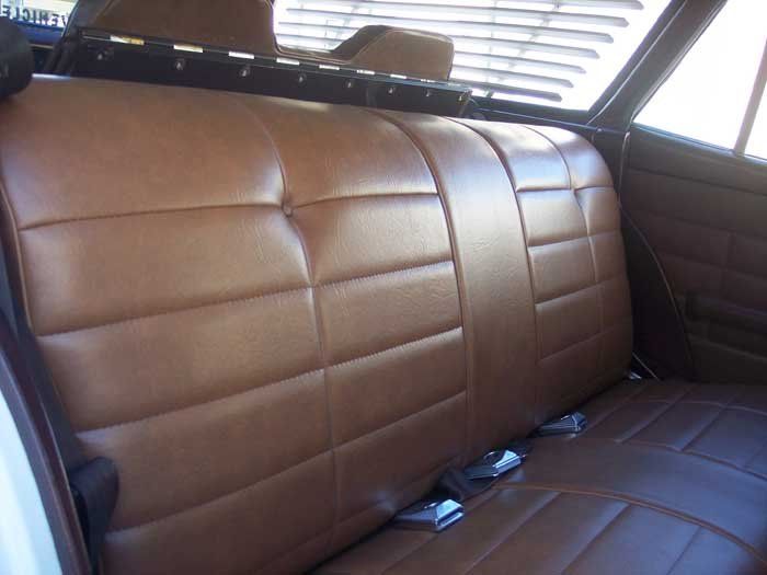 fixed brown leather seat