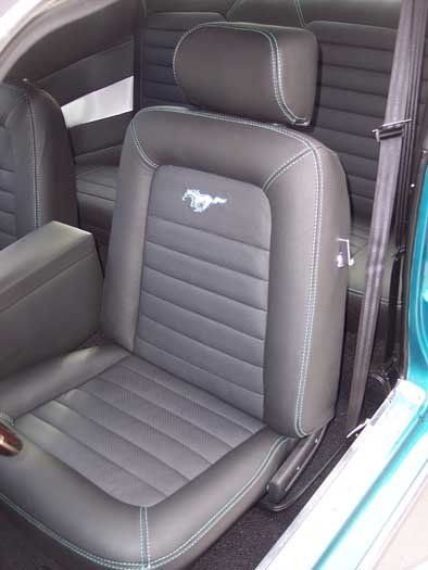 new grey leather seat