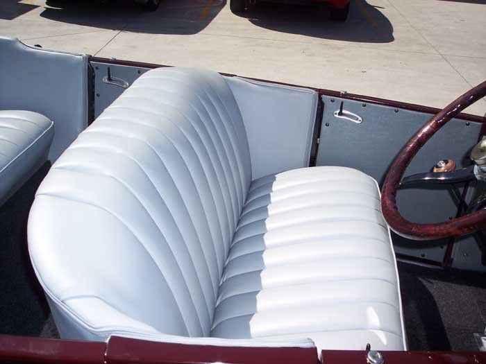 white seat upholstery