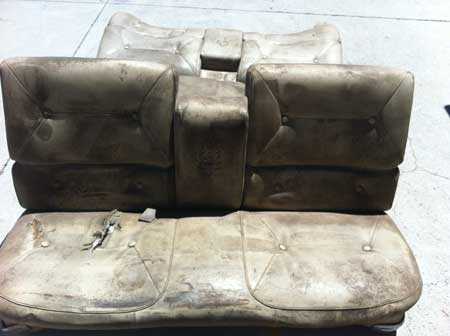 old brown car seat