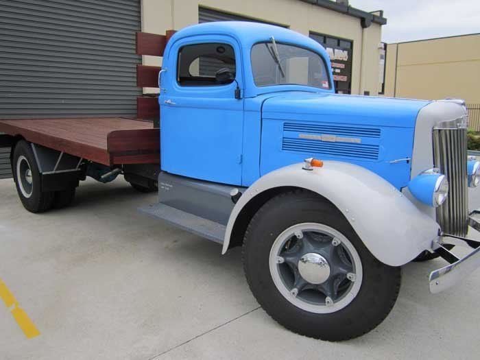 blue vintage truck