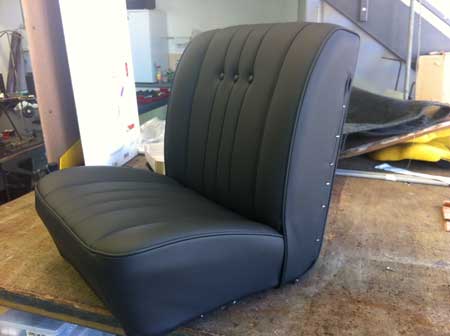 new black leather single car seat