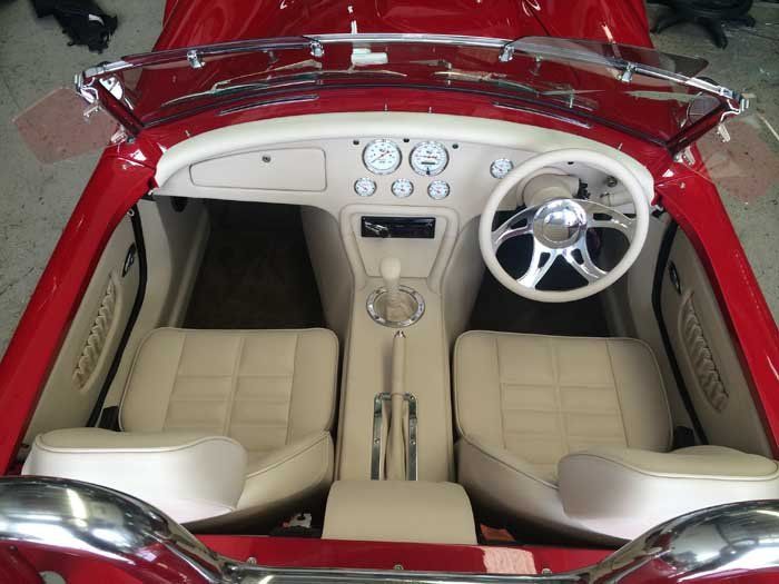 red shelby interior