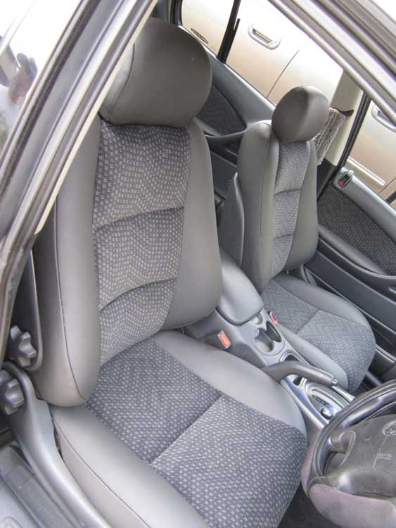 driver side grey car seat