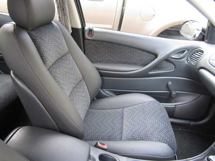 passenger side grey car seat
