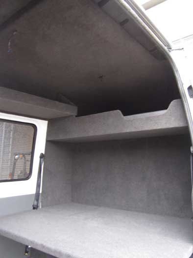 custom interior shelving for van