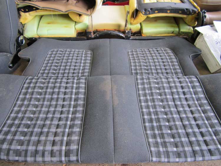 grey patterned car seat material