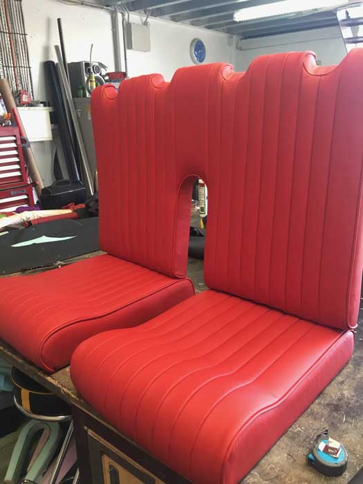 stylish red car seats