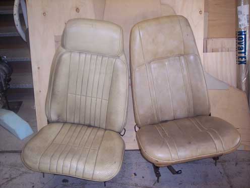 old tan leather car seats