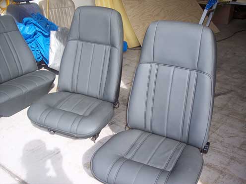 refurbished grey car seats