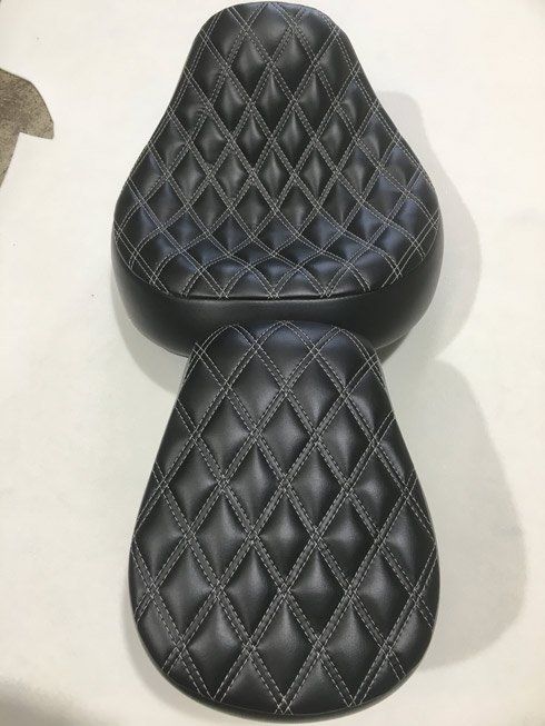 diamond print leather seat
