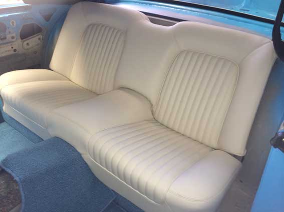 refurbished cream coloured back car seat